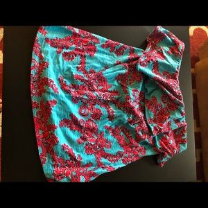 Strapless ruffle Lilly Pulitzer top